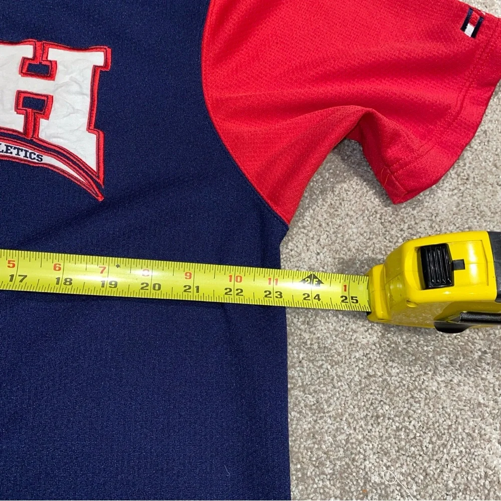 Vintage Tommy Hilfiger Baseball Jersey Size M‎ Blue Red Hilfiger Athletics